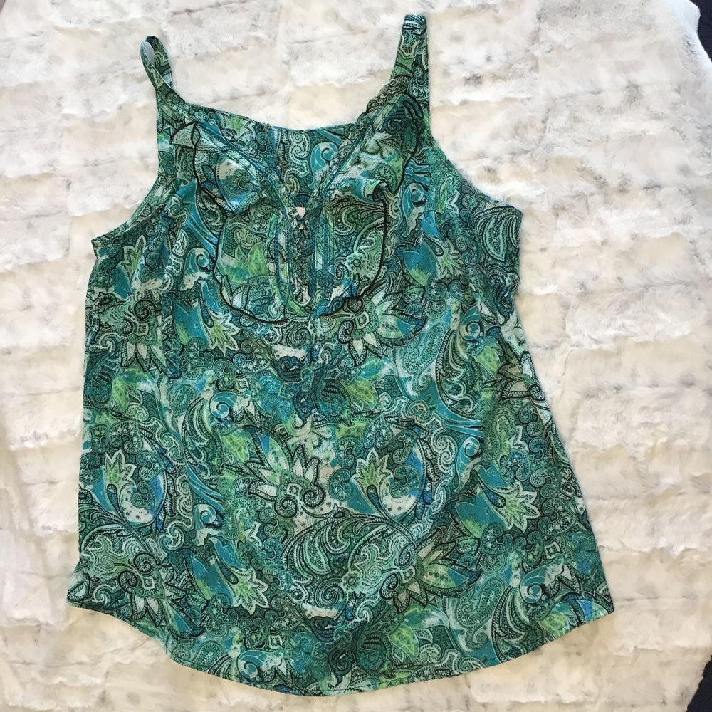 AVENUE WOMENS PLUS SIZE CAMISOLE TOP - PAISLEY